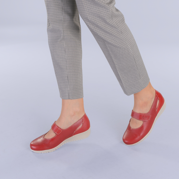 Всекидневни обувки от естествена кожа Lavia червени, 2 - Kalapod.bg